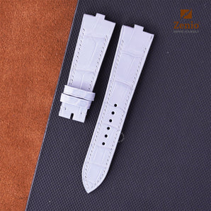 Blue Grey Alligator Leather Strap for Vacheron Constantin Overseas