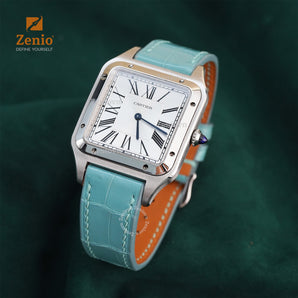 Tortuquiese Alligator Leather Strap for Cartier Santos-Dumont – Buckle Style