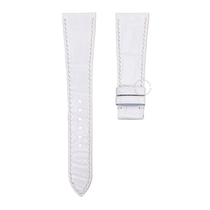 White Alligator Leather Straps for Franck Muller Master Square