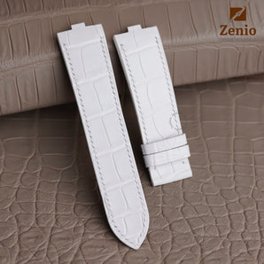 White Alligator Leather Strap for Vacheron Constantin Overseas