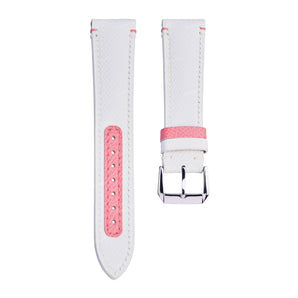 White Epsom mix with Pink Legacy Leather Straps