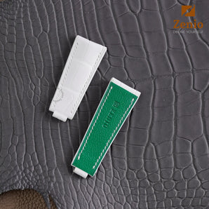 Matte White Alligator Strap for Rolex Explorer