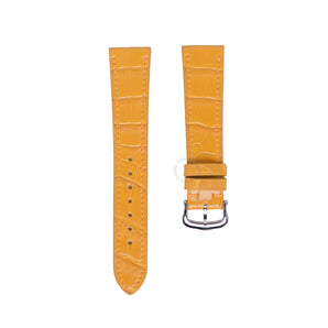 Glossy Yellow Alligator Slim Strap