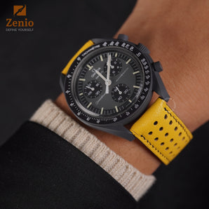 Yellow Alran mix with Black Rally Leather Straps