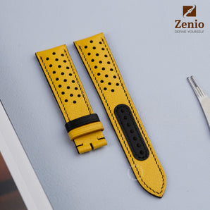 Yellow Alran mix with Black Rally Leather Straps
