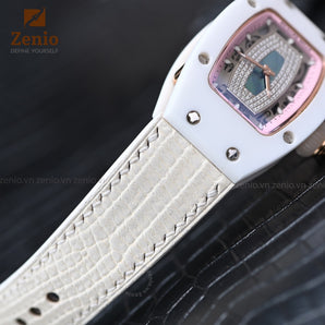 White Lizard Strap For Richard Mille