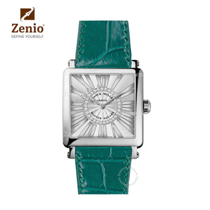 Glossy Bristish Green Alligator Leather Straps for Franck Muller Master Square
