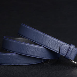 Navy Epsom Leather Belt Luso For Men 35mm