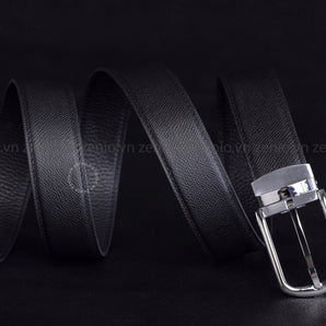 Black Epsom Leather Belt Classic For Men 35mm