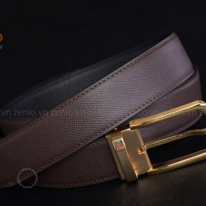 Brown Epsom Leather Belt Classic For Men 35mm