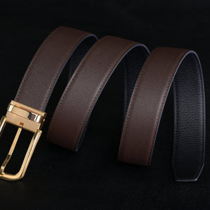 Brown Epsom Leather Belt Classic For Men 35mm