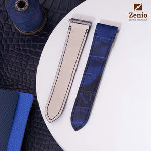 Camel Aligator Strap For Cartier Santos - Classic clasp